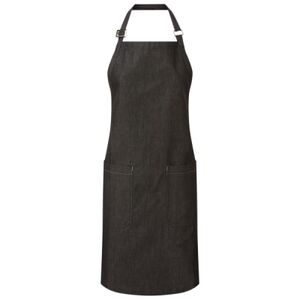 Cotton denim bib apron, organic and Fairtrade certified Thumbnail