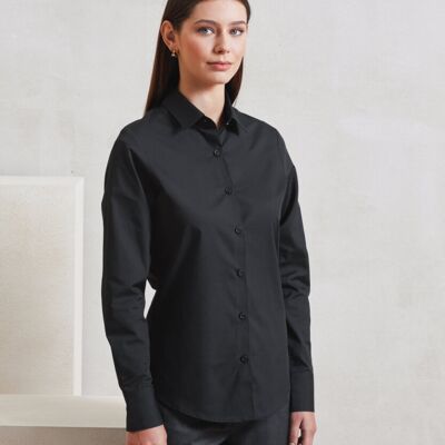 Women’s long sleeve ‘Recyclight’ poplin shirt Thumbnail