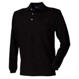 Long sleeve cotton polo shirt Thumbnail