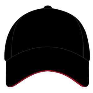Brushed coton printers/embroiderers cap with sandwich peak Thumbnail