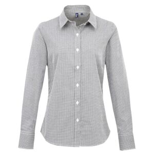 Women's Microcheck (Gingham) long sleeve cotton shirt Thumbnail