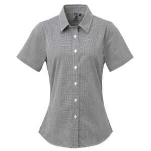 Women's Microcheck (Gingham) short sleeve cotton shirt Thumbnail