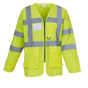 Hi-vis executive long sleeve waistcoat (HVJ800) Thumbnail