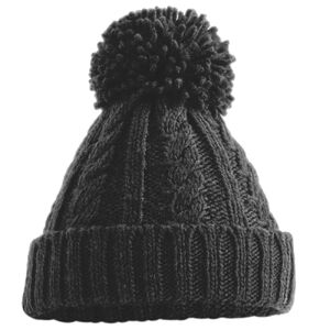 Cable knit melange beanie Thumbnail
