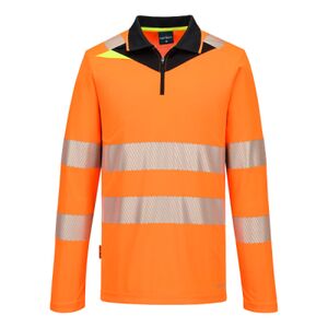 DX4 Hi-Vis Zip Polo Shirt L/S Thumbnail