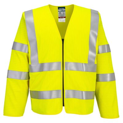 Bizflame Hi-Vis FR Long Sleeve Zip Vest Thumbnail