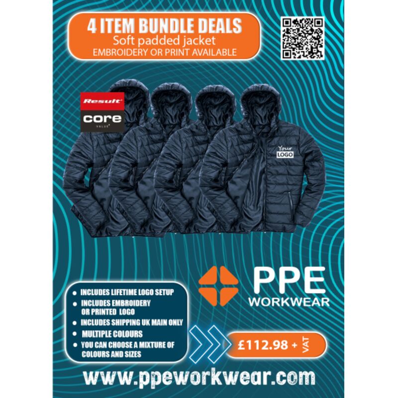 4x Result Soft Padded Jackets Bundle Thumbnail