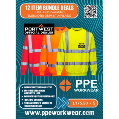12x Portwest Hi-Vis Sweatshirt Bundle Thumbnail