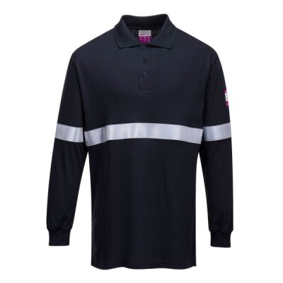 Modaflame Knit FR Long Sleeve Polo Shirt Thumbnail